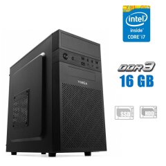 Комп'ютер Vinga CS112B / Intel Core i7-4790 (4 (8) ядра по 3.6 - 4.0 GHz) / 16 GB DDR3 / 240 GB SSD + 500 GB HDD / Intel HD Graphics 4600 / 400W + Кабелі підключення