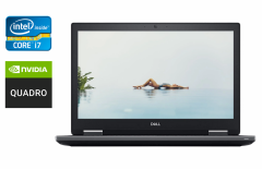 Мобільна робоча станція Dell Precision 7730 / 17.3" (1920x1080) IPS / Intel Core i7-8850H (6 (12) ядра по 2.6 - 4.3 GHz) / 32 GB DDR4 / 512 GB SSD / nVidia Quadro P5200, 16 GB GDDR5, 256-bit / WebCam / TouchID / Windows 10