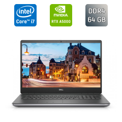 Мобильная рабочая станция Dell Precision 7760 / 17.3" (3840x2160) IPS / Intel Core i7-11850H (8 (16) ядер по 2.5 - 4.8 GHz) / 64 GB DDR4 / 1000 GB SSD / nVidia RTX A5000, 16 GB GDDR6, 256-bit / WebCam / Windows 11