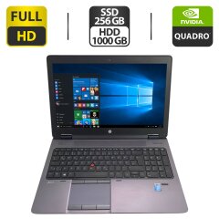 Мобильная рабочая станция HP ZBook 15 G1 / 15.6" (1920x1080) TN / Intel Core i7-4700MQ (4 (8) ядра по 2.4 - 3.4 GHz) / 16 GB DDR3 / 256 GB SSD + 1000 GB HDD / nVidia Quadro K610M, 1 GB GDDR5, 64-bit / WebCam