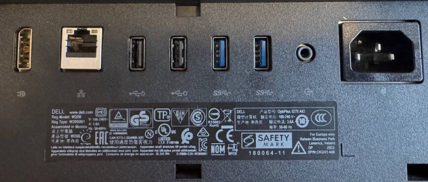 Моноблок Dell OptiPlex 5270 / 21.5" (1920x1080) TN / Intel Core i5-9600 (6 ядер по 3.1 - 4.6 GHz) / 16 GB DDR4 / 256 GB SSD / Intel UHD Graphics 630 / WebCam