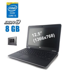 Нетбук Dell Latitude E7240 / 12.5" (1366x768) TN / Intel Core i5-4310U (2 (4) ядра по 2.0 - 3.0 GHz) / 8 GB DDR3 / 256 GB SSD M.2 / Intel HD Graphics 4400 / WebCam / Без АКБ