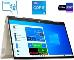 Ноутбук-трансформер HP Pavilion x360 Convertible 14m-dy0033dx / 14" (1920x1080) IPS Touch / Intel Core i5-1135G7 (4 (8) ядра по 2.4 - 4.2 GHz) / 8 GB DDR4 / 512 GB SSD / Intel Iris Xe Graphics / WebCam / HDMI
