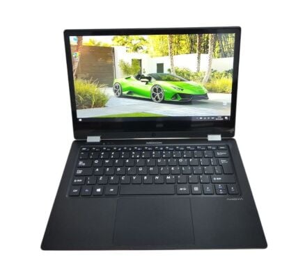 Ноутбук-трансформер Medion Akoya E3221 / 13.3" (1920x1080) IPS Touch / Intel Celeron N4020 (2 ядра по 1.1 - 2.8 GHz) / 4 GB DDR4 / 128 GB SSD / Intel UHD Graphics 600 / WebCam / Win 10 Home