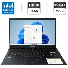 Ноутбук Asus Vivobook Go 14 X1404VA / 14" (1920x1080) IPS / Intel Core i3-1315U (6 (8) ядер по 3.3 - 4.5 GHz) / 16 GB DDR4 / 256 GB SSD M.2 / Intel UHD Graphics / WebCam