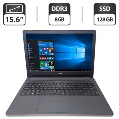 Ноутбук Б-клас Dell Inspiron 5558 / 15.6" (1366x768) TN / Intel Core i5-5200U (2 (4) ядра по 2.2 - 2.7 GHz) / 8 GB DDR3 / 128 GB SSD / Intel HD Graphics 5500 / WebCam