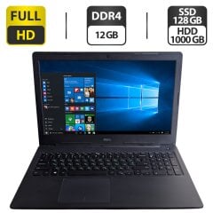 Ноутбук Б-клас Dell Latitude 3590 / 15.6" (1920x1080) TN / Intel Core i5-8250U (4 (8) ядра по 1.6 - 3.4 GHz) / 12 GB DDR4 / 128 GB SSD + 1000 GB HDD / Intel UHD Graphics 620 / WebCam