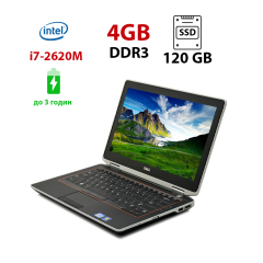 Ноутбук Б класс Dell Latitude E6320 / 13.3" (1366x768) TN / Intel Core i7-2620M (2 (4) ядра по 2.7 - 3.4 GHz) / 4 GB DDR3 / 120 GB SSD / Intel HD Graphics 3000 / WebCam