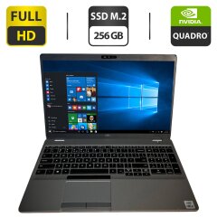 Ноутбук Dell Latitude 15 3550 / 15.6" (1920x1080) IPS / Intel Core i5-10310U (4 (8) ядра по 1.7 - 4.4 GHz) / 8 GB DDR4 / 256 GB SSD M.2 / nVidia Quadro P520, 2 GB GDDR5, 64-bit / WebCam