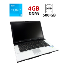 Ноутбук Fujitsu Lifebook E751 / 15.6" (1366x768) TN / Intel Core i3-2310M (2 (4) ядра по 2.1 GHz) / 4 GB DDR3 / 500 GB HDD / Intel HD Graphics 3000 / WebCam / Без Акб