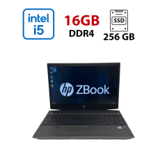 Ноутбук HP ZBook 15v G5 / 15.6" (1920x1080) IPS / Intel Core i5-8300H (4 (8) ядра по 2.3 - 4.0 GHz) / 16 GB DDR4 / 256 GB SSD M.2 / Intel UHD Graphics 630 / WebCam