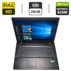 Ноутбук Lenovo IdeaPad G710 / 17.3" (1920x1080) TN / Intel Core i7-4712MQ (4 (8) ядер 2.3 - 3.3 GHz) / 16 GB DDR3 / 256 GB SSD / nVidia GeForce 820M, 2 GB GDDR3, 128-bit / WebCam / DVD-ROM