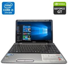 Ноутбук Toshiba Satellite L755 / 15.6" (1366x768) TN / Intel Core i5-2410M (2 (4) ядра по 2.3 - 2.9 GHz) / 8 GB DDR3 / 500 GB HDD / nVidia GeForce GT 525M, 2 GB GDDR3, 128-bit / WebCam / DVD-ROM / АКБ не тримає