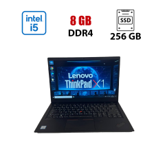 Ультрабук Б-класс Lenovo ThinkPad X1 Carbon Gen 6 / 14" (1920x1080) IPS / Intel Core i5-8350U (4 (8) ядра по 1.7 - 3.6 GHz) / 8 GB DDR4 / 256 GB SSD / Intel UHD Graphics 620 / WebCam