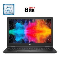 Ультрабук Dell Latitude 5590 / 15.6" (1920x1080) IPS / Intel Core i7-8650U (4 (8) ядра по 1.9 - 4.2 GHz) / 8 GB DDR4 / 240 GB SSD / Intel UHD Graphics 620 / WebCam