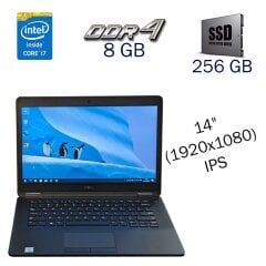 Ультрабук Dell Latitude E7470 / 14" (1920x1080) IPS / Intel Core i7-6600U (2 (4) ядра по 2.6 - 3.4 GHz) / 8 GB DDR4 / 256 GB SSD / Intel HD Graphics 520 / WebCam