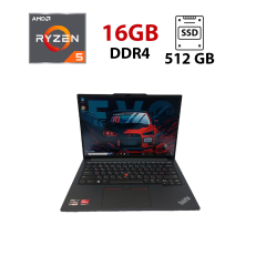 Ультрабук Lenovo ThinkPad E14 5 Gen / 14" (1920х1080) IPS / AMD Ryzen 5 7530U (6 (12) ядер по 2.0 - 4.5 GHz) / 16 GB DDR4 / 512 GB SSD / AMD Radeon RX Vega 7 / WebCam