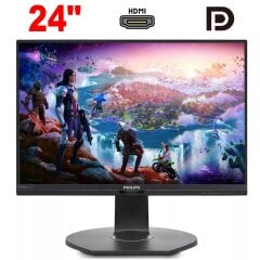 Монитор Philips 241B7QU / 24" (1920x1200) IPS / 1x HDMI, 3x DP, 1x VGA, 2x USB 3.0, 1x USB Type-C, 2x Audio / 2x 2W / VESA 100x100
