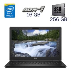 Ультрабук Dell Latitude 5590 / 15.6" (1920x1080) TN / Intel Core i7-8650U (4 (8) ядра по 1.9 - 4.2 GHz) / 16 GB DDR4 / 256 GB SSD / Intel UHD Graphics 620 / WebCam