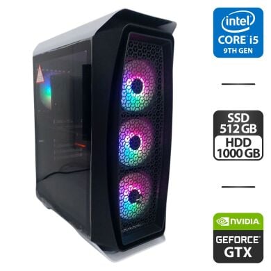 Ігровий ПК AeroCool Aero One Frost Tower / Intel Core i5-9400 (6 ядер по 2.9 - 4.1 GHz) / 32 GB DDR4 / 512 GB SSD M.2 + 1000 GB HDD / nVidia GeForce GTX 1060, 6 GB GDDR5, 192-bit / 600W + Кабелі DVI та живлення Ігровий ПК AeroCool Aero One Frost Tower / Intel Core i5-9400 (6 ядер по 2.9 - 4.1 GHz) / 32 GB DDR4 / 512 GB SSD M.2 + 1000 GB HDD / nVidia GeForce GTX 1060, 6 GB GDDR5, 192-bit / 600W + Кабелі DVI та живлення