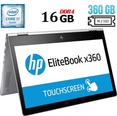 Ноутбук-трансформер Б-класс HP EliteBook x360 1030 G2 / 13.3" (1920x1080) IPS Touch / Intel Core i7-7600U (2 (4) ядра по 2.8 - 3.9 GHz) / 16 GB DDR4 / 360 GB SSD M.2 / Intel HD Graphics 620 / WebCam / USB 3.1 / HDMI