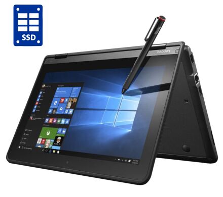 Нетбук-трансформер Б-клас Lenovo ThinkPad Yoga 11e G5 / 11.6" (1366x768) IPS Touch / Intel Celeron N4100 (4 ядра по 1.1 - 2.4 GHz) / 8 GB DDR4 / 128 GB SSD / Intel UHD Graphics 600 / WebCam / Win 11 Pro Нетбук-трансформер Б-клас Lenovo ThinkPad Yoga 11e G5 / 11.6" (1366x768) IPS Touch / Intel Celeron N4100 (4 ядра по 1.1 - 2.4 GHz) / 8 GB DDR4 / 128 GB SSD / Intel UHD Graphics 600 / WebCam / Win 11 Pro