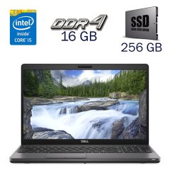 Ультрабук Dell Latitude 5500 / 15.6" (1920x1080) TN / Intel Core i5-8365U (4 (8) ядра по 1.6 - 4.1 GHz) / 16 GB DDR4 / 256 GB SSD / Intel UHD Graphics for 8th Generation / WebCam + Бездротова мишка