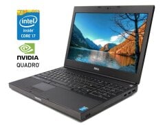 Мобільна робоча станція Б-клас Dell Precision M4800 / 15.6" (1920x1080) TN / Intel Core i7-4710MQ (4 (8) ядра по 2.5 - 3.5 GHz) / 16 GB DDR3 / 256 GB SSD / nVidia Quadro K1100M, 2 GB GDDR5, 128-bit / WebCam / DVD-ROM