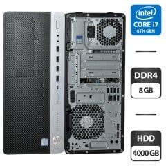 Комп'ютер HP EliteDesk 800 G3 Tower / Intel Core i7-6700 (4 (8) ядра по 3.4 - 4.0 GHz) / 8 GB DDR4 / 4000 GB HDD / Intel HD Graphics 530 / DVD-ROM / Windows 11 Pro