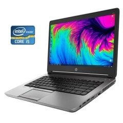 Ноутбук HP ProBook 640 G1 / 14" (1600x900) TN / Intel Core i5-4200M (2 (4) ядра по 2.5 - 3.1 GHz) / 8 GB DDR3 / 128 GB SSD / Intel HD Graphic 4600 / WebCam / DVD-ROM / Win 10 Pro