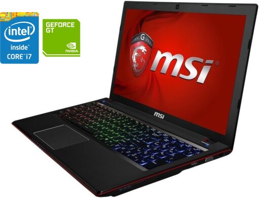 Игровой ноутбук MSI 16GC / 15.6" (1920x1080) TN / Intel Core i7-4700MQ (4 (8) ядра по 2.4 - 3.4 GHz) / 16 GB DDR3 / 250 GB SSD + 500 GB HDD / nVidia GeForce GT 750M, 2 GB GDDR5, 128-bit / WebCam / Win 10