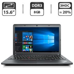Ноутбук Lenovo ThinkPad E540 / 15.6" (1366x768) TN / Intel Core i5-4200M (2 (4) ядра по 2.5 - 3.1 GHz) / 8 GB DDR3 / 320 GB HDD / Intel HD Graphics 4600 / WebCam / DVD-ROM / Windows 10 Pro