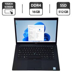 Ультрабук Dell Latitude 7490 / 14" (1920x1080) IPS Touch / Intel Core i7-8650U (4 (8) ядра по 1.9 - 4.2 GHz) / 16 GB DDR4 / 512 GB SSD / Intel UHD Graphics 620 / WebCam / Windows 11 Pro