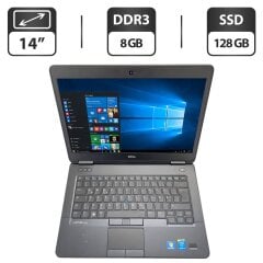 Ноутбук Б-класс Dell Latitude E5440 / 14" (1366x768) TN / Intel Core i5-4310U (2 (4) ядра по 2.0 - 3.0 GHz) / 8 GB DDR3 / 128 GB SSD / Intel HD Graphics 5500 / WebCam