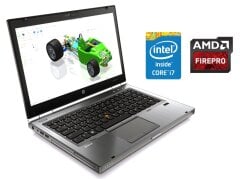 Мобильная рабочая станция Б-класс HP EliteBook 8470w / 14" (1600x900) TN / Intel Core i7-3740QM (4 (8) ядра по 2.7 - 3.7 GHz) / 8 GB DDR3 / 256 GB SSD / AMD FirePro M2000, 1 GB GDDR5, 64-bit / WebCam / DVD-ROM/ Win 10 Pro