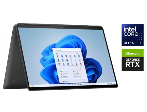 Игровой ноутбук-трансформер HP Spectre x360 16-AA0097nr / 16" (2880x1800) OLED Touch / Intel Core Ultra 7 155H (16 (22) ядер по 1.4 - 4.8 GHz) / 16 GB DDR5 / 2000 GB SSD / nVidia GeForce RTX 4050, 6 GB GDDR6, 96-bit / WebCam / Win 11