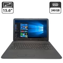 Ноутбук HP 250 G6 / 15.6" (1366x768) TN / Intel Celeron N3060 (2 ядра по 1.6 - 2.48 GHz) / 8 GB DDR3 / 240 GB SSD / Intel Graphics / WebCam