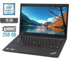 Ультрабук Lenovo ThinkPad X1 Carbon (4th Gen) / 14" (2560x1440) IPS / Intel Core i7-6600U (2 (4) ядра по 2.6 - 3.4 GHz) / 16 GB DDR3 / 256 GB SSD M.2 / Intel HD Graphics 520 / WebCam / Fingerprint / miniDP / HDMI