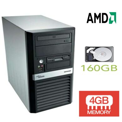 Fujitsu P5615 Tower / AMD Athlon X2 4400+ (2 ядра, 2.3GHz) / 4GB DDR2 / 160GB HDD 