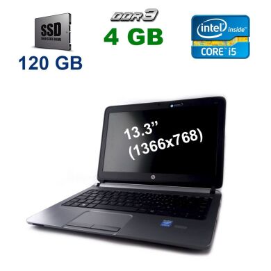 Ноутбук HP ProBook 430 G1 / 13.3" (1366x768) TN+film LED / Intel Core i5-4200U (2 (4) ядра по 1.6 - 2.6 GHz) / 4 GB DDR3 / 120 GB SSD / WebCam / USB 3.0 / HDMI Ноутбук HP ProBook 430 G1 / 13.3" (1366x768) TN+film LED / Intel Core i5-4200U (2 (4) ядра по 1.6 - 2.6 GHz) / 4 GB DDR3 / 120 GB SSD / WebCam / USB 3.0 / HDMI