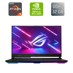 Ігровий ноутбук Asus ROG Strix G733 QSA / 17.3" (1920x1080) IPS / AMD Ryzen 9 5980HX (8 (16) ядер по 3.3 - 4.8 GHz) / 32 GB DDR4 / 1000 GB SSD / nVidia GeForce RTX 3080, 16 GB GDDR6, 256-bit / Windows 11