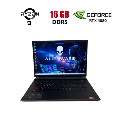 Ігровий ноутбук Б-клас Dell Alienware m16 R1 / 16" (2560x1600) IPS / AMD Ryzen 9 7845HX (12 (24) ядер по 3.0 - 5.2 GHz) / 16 GB DDR5 / 1000 GB SSD / nVidia GeForce RTX 4080, 12 GB GDDR6, 192-bit / WebCam Ігровий ноутбук Б-клас Dell Alienware m16 R1 / 16" (2560x1600) IPS / AMD Ryzen 9 7845HX (12 (24) ядер по 3.0 - 5.2 GHz) / 16 GB DDR5 / 1000 GB SSD / nVidia GeForce RTX 4080, 12 GB GDDR6, 192-bit / WebCam
