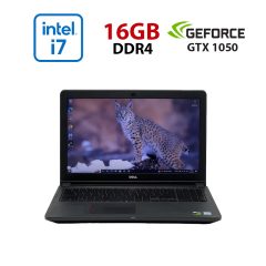 Ігровий ноутбук Б-клас Dell Inspiron 5577 / 15.6" (1920x1080) IPS / Intel Core i5-7300HQ (4 ядра по 2.5 - 3.5 GHz) / 16 GB DDR4 / 480 GB SSD + 1000 GB HDD / nVidia GeForce GTX 1050, 4 GB GDDR5, 128-bit / WebCam / HDMI