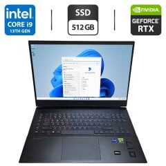 Игровой ноутбук Б-класс HP Omen 17t-cm200 / 17.3" (2560x1440) IPS / Intel Core i9-13900HX (24 (32) ядра по 3.9 - 5.4 GHz) / 16 GB DDR5 / 512 GB SSD / nVidia GeForce RTX 4080, 12 GB GDDR6, 192-bit / WebCam