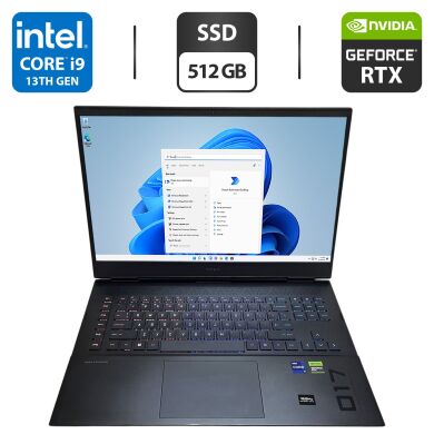 Ігровий ноутбук Б-клас HP Omen 17t-cm200 / 17.3" (2560x1440) IPS / Intel Core i9-13900HX (24 (32) ядра по 3.9 - 5.4 GHz) / 16 GB DDR5 / 512 GB SSD / nVidia GeForce RTX 4080, 12 GB GDDR6, 192-bit / WebCam
