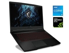 Ігровий ноутбук Б-клас MSI GV15 Thin 11SCV / 15.6" (1920x1080) IPS / Intel Core i5-11400H (6 (12) ядер по 2.7 - 4.5 GHz) / 8 GB DDR4 / 256 GB SSD / nVidia GeForce GTX 1650 Max-Q, 4 GB GDDR6, 128-bit / WebCam