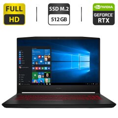 Игровой ноутбук Б-класс MSI Katana GF66 11UE / 15.6" (1920x1080) IPS / Intel Core i7-11800H (8 (16) ядер по 2.3 - 4.6 GHz) / 16 GB DDR4 / 512 GB SSD M.2 / nVidia GeForce RTX 3060, 6 GB GDDR6, 192-bit / WebCam / Windows 10 лицензия