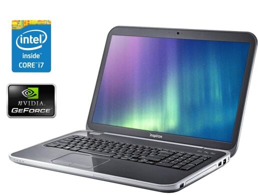 Игровой ноутбук Dell Inspiron 7720 / 17.3" (1920x1080) TN / Intel Core i7-3630QM (4 (8) ядра по 2.4 - 3.4 GHz) / 8 GB DDR3 / 240 GB SSD / nVidia GeForce GT 650M, 2 GB GDDR5, 128-bit / WebCam / DVD-ROM / Win 10 Home