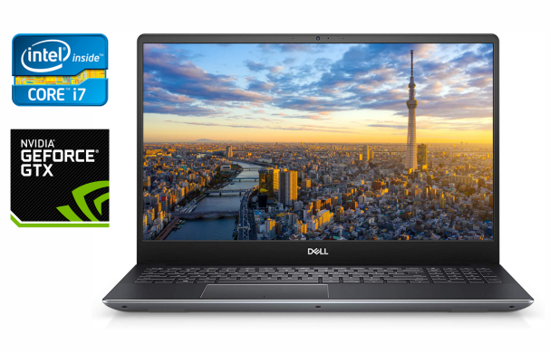 Ігровий ультрабук Б-клас Dell Vostro 7590 / 15.6" (1920x1080) IPS / Intel Core i7-9750H (6 (12) ядер по 2.6 - 4.5 GHz) / 16 GB DDR4 / 512 GB SSD / nVidia GeForce GTX 1650, 4 GB GDDR6, 128-bit / HDMI