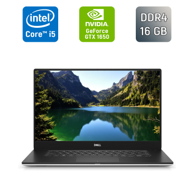 Игровой ультрабук Б-класс Dell XPS 15 7590 / 15.6" (1920x1080) IPS / Intel Core i5-9300H (4 (8) ядра по 2.4 - 4.1 GHz) / 16 GB DDR4 / 512 GB SSD / nVidia GeForce GTX 1650, 4 GB GDDR6, 128-bit / HDMI / WebCam / USB Type-C